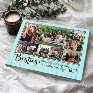 Besties Are A Million Little Things - Personalized Acrylic Table Sign - Gift For Bestie, BFF, Friends Birthday Gift