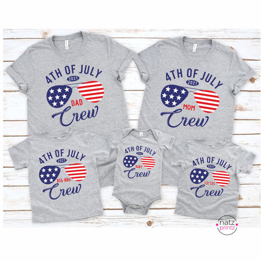 4th of July Crew, Matching Family shirts, 4th of July Family Shirts, Patriotic Shirt, Fourth of July Shirt, Personalized Shirts