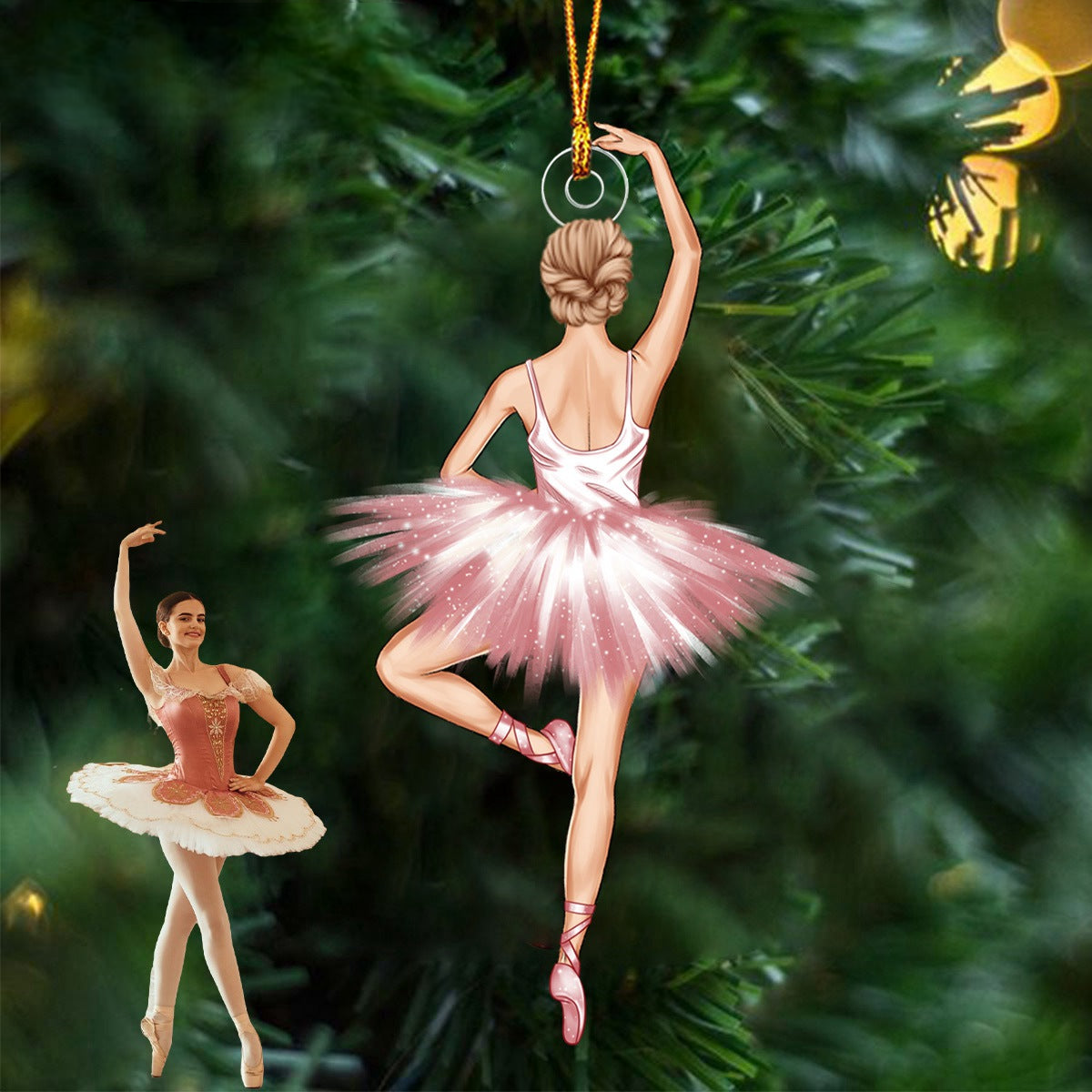 Ballet Dancer Personalized Acrylic Ornament, Gifts For Ballet Dancer, Christmas Ornament