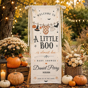 Welcome To A Little Boo - Personalized Welcome Sign For Baby's Party