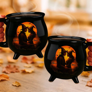 Custom Couple Witch - Personalized Halloween Ceramic Witch Mug - Gift For Couple, Anniversary, Halloween Gift