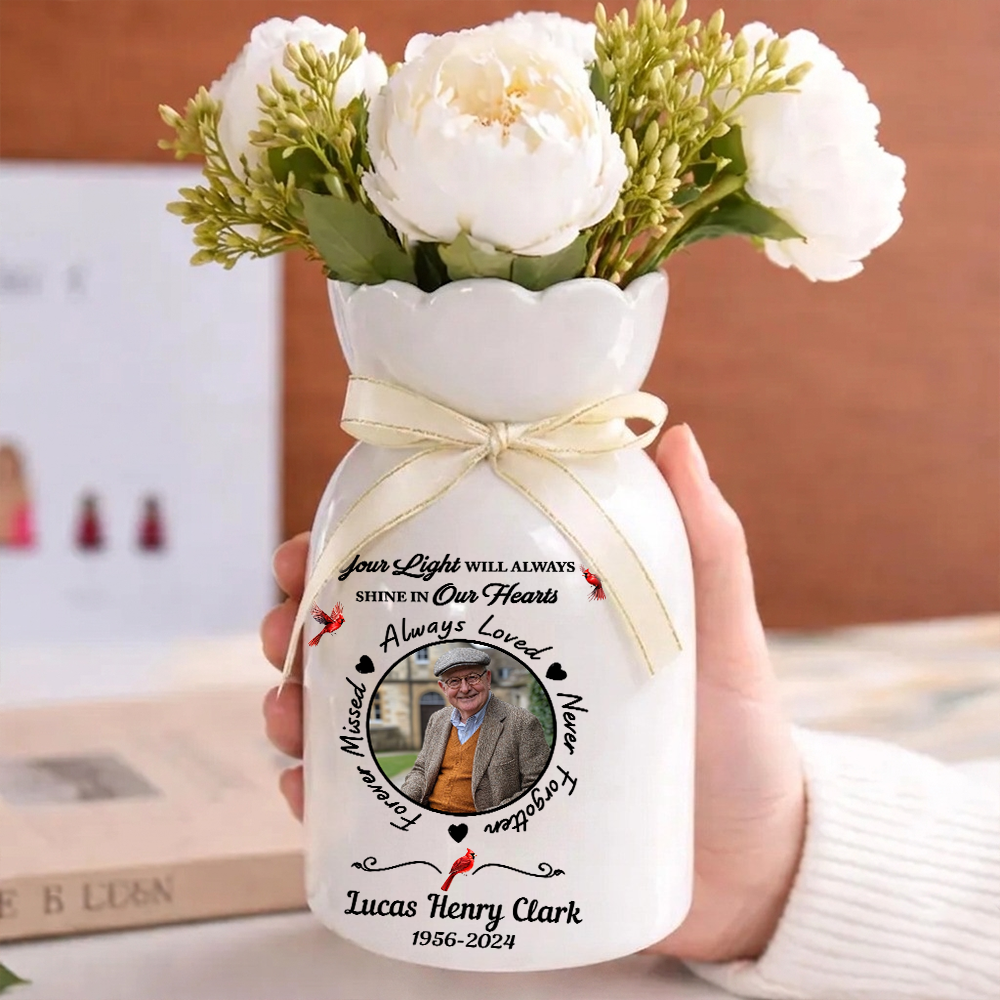 Memorial Always Loved Personalized Flower Vase