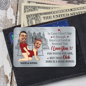 Here's A Card To Remind You I Love You - Personalized Custom Wallet Card - Gift for Couples