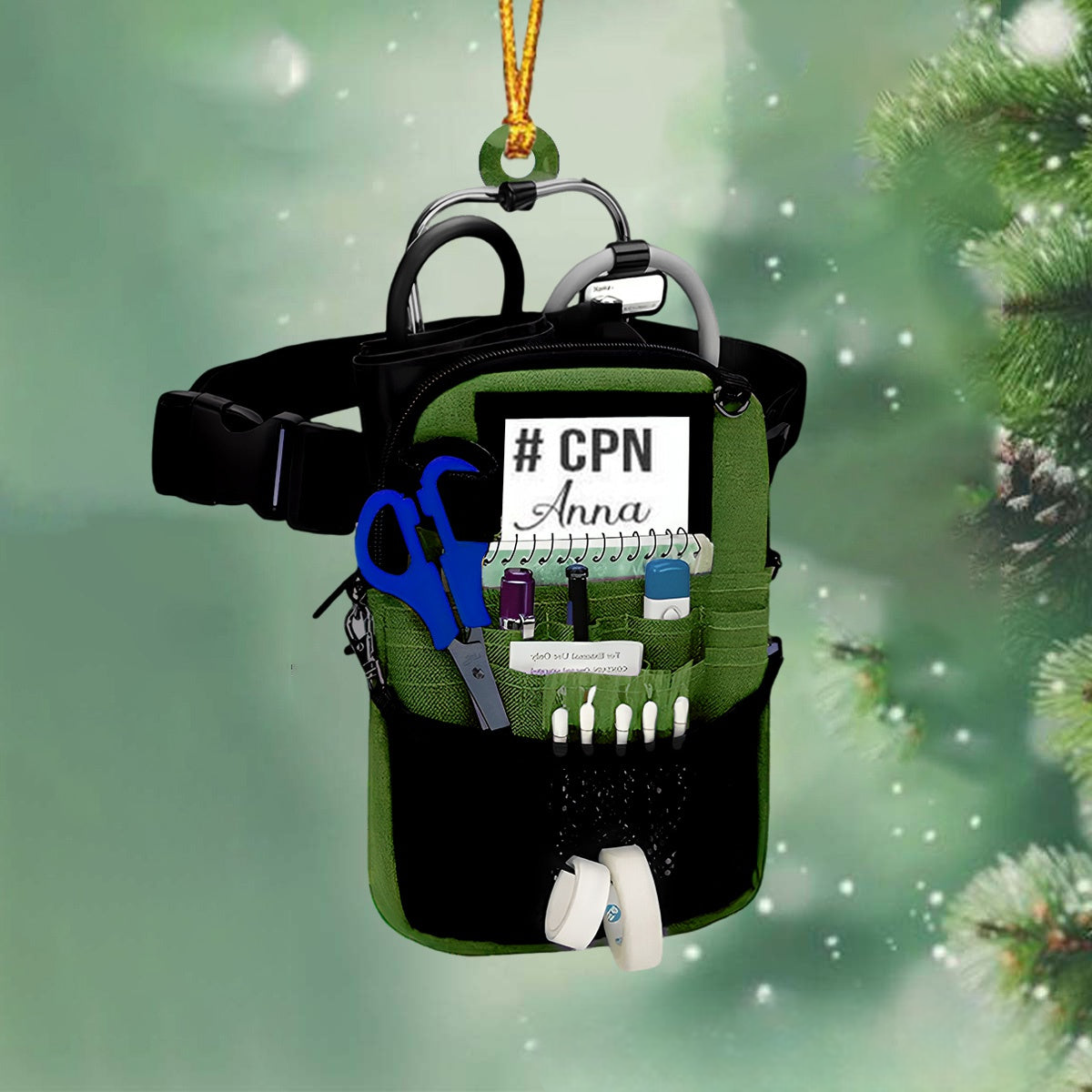 Personalized Nurse Bag Christmas Ornament, Nurse Christmas, Nurse Ornament, Christmas Gift For Nurse, Tree Hanging Decor