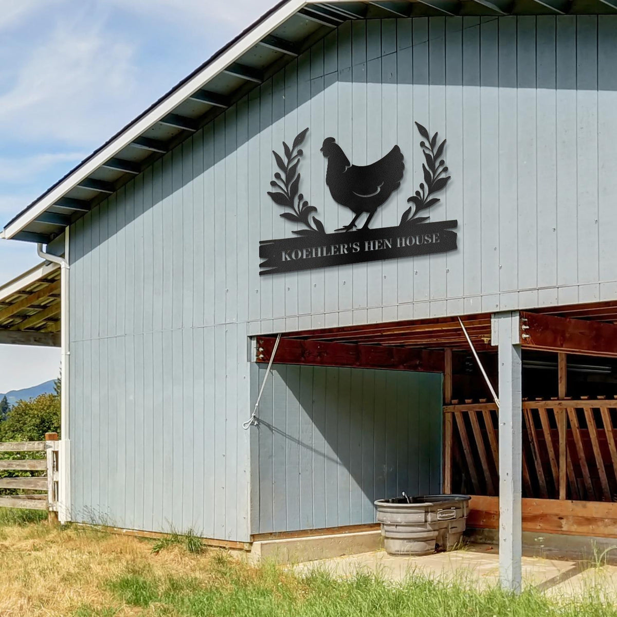 Custom Chicken Sign, Personalized Chicken Farm Sign, Metal Farm Sign, Custom Metal Chicken Coop Sign, Custom Name Hen House