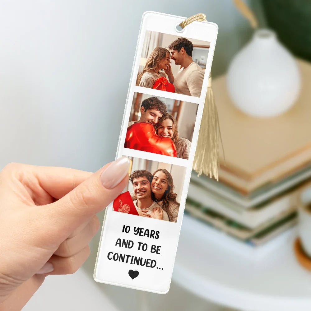 Custom 3 Photos Book Lovers - Personalized Acrylic Bookmark - Gift For Couple, Family, Bestie