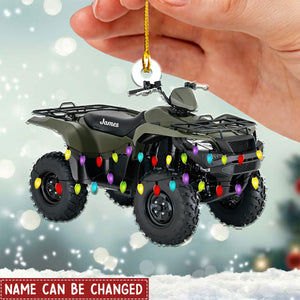 Personalized Quad Bike Christmas Ornament, Off Road Dirt Bike Ornament, Christmas Gift For Racer