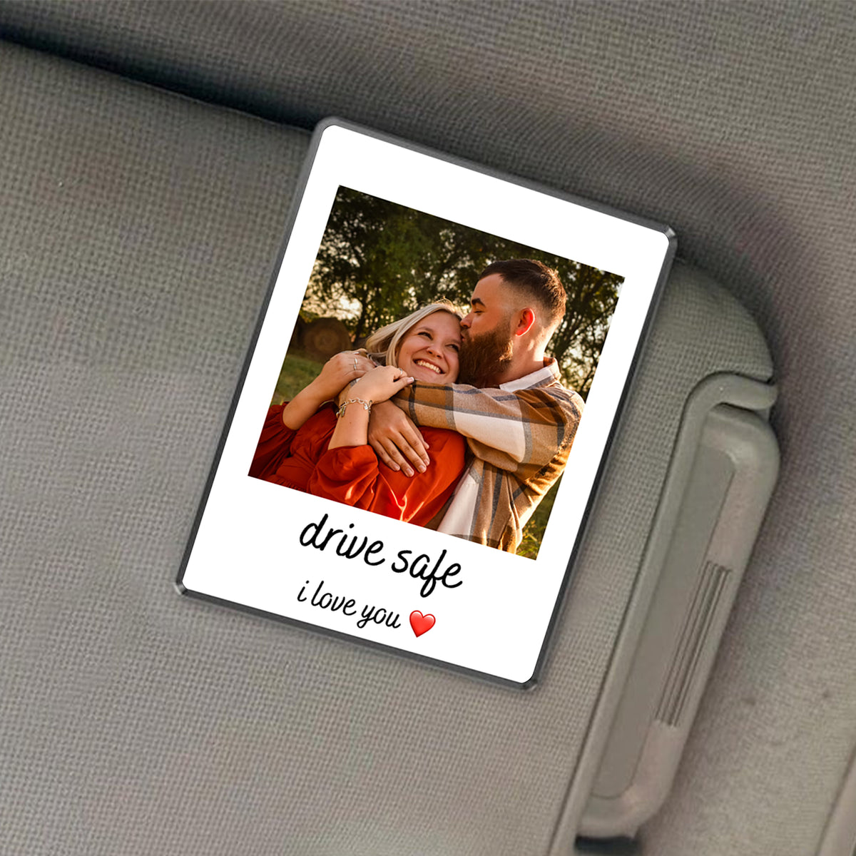 Personalised Photo Car Visor Clip Any Image Driving Test Pass Gift Idea First Car Charm Gift
