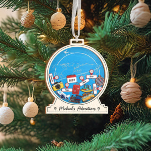 2024 Global Adventures - Personalized 4D Shaker Ornament - Christmas Gift