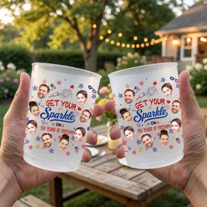 Proud To Be American - Personalized Plastic Frosted Cup - 4th Of July Drinkware, 250th Anniversary Party Favor, Independence Day Gift