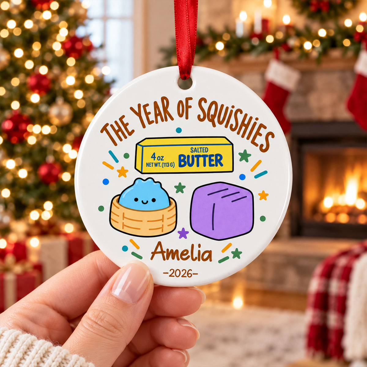 The Year of Squishies - Personalized Ceramic Ornament