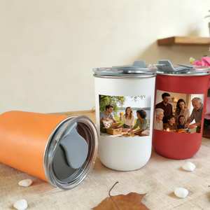 Personalized Photo Tumbler, Custom Coffee Cup, 10oz Work Desk, Daily Use Gift