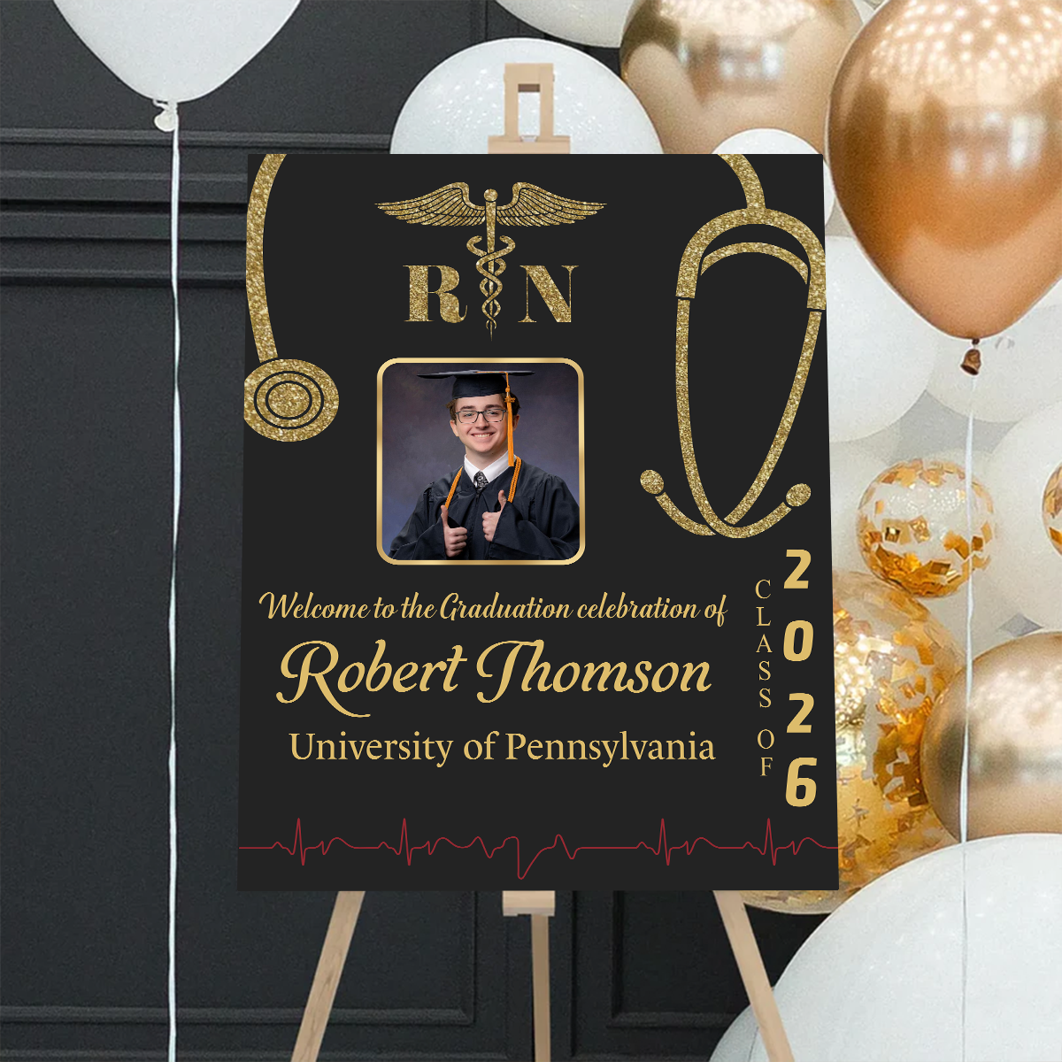 Graduation Nurse Photo Personalized Welcome Sign Party 3_603fc10b-d166-4688-819f-45b10c6bc932.png