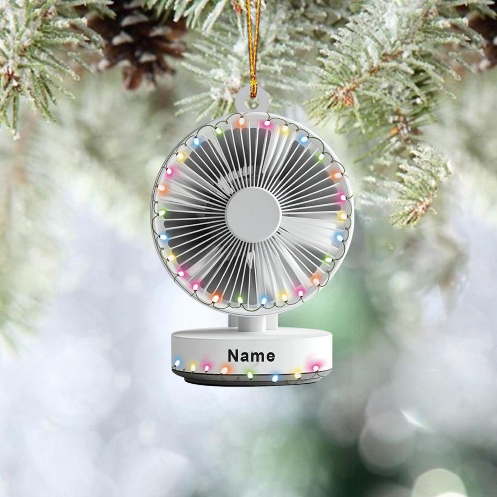 Personalized Electric Fan Christmas Ornament, Standing Fan Ornament, Desk Fan Ornament Gift, Fan Holiday Ornament Home Decor