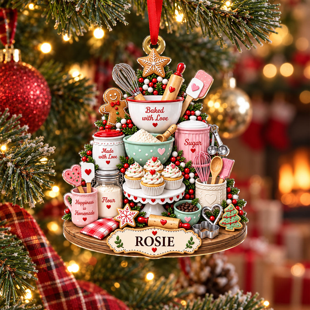 Baked With Love - Personalized Acrylic Ornament