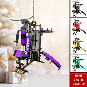 Personalized Weight Plate Ornament, Christmas Gift For Gym, Gym Equipment Simulation Ornament