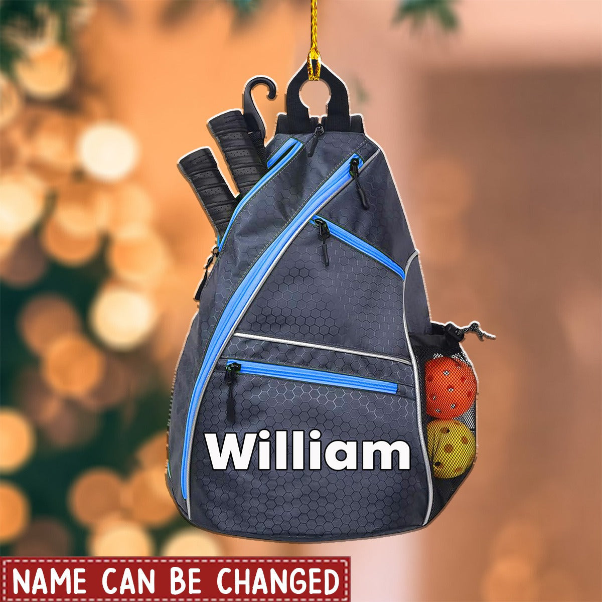 Custom Name Pickleball Equipment - Personalized Acrylic Ornament - Gifts For Pickleball Lover