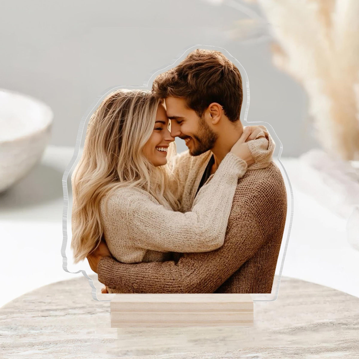 Personalized Valentines Gift For Him/Her, Couples Photo Night Light, Custom Photo Plaque Light, Birthday Gift For Boyfriend Girlfriend, Anniversary Gifts