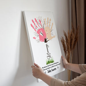 Handprint We Made You This Tree Custom Canvas Poster Gift For Mom Granndma