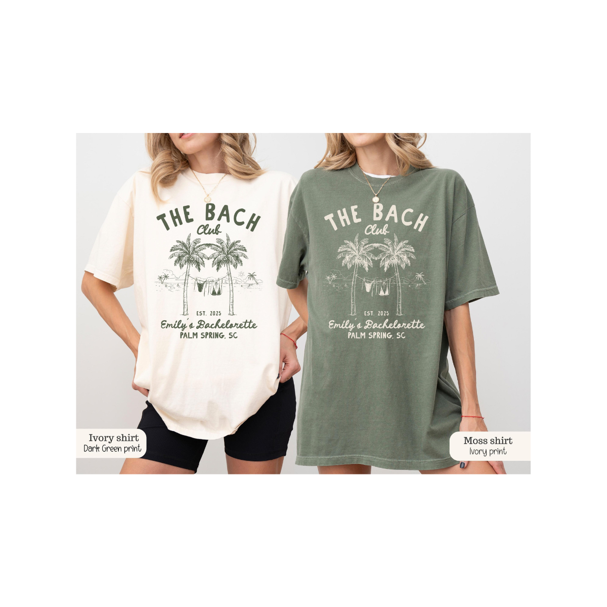 Custom Beach Bachelorette Shirts, Coastal bachelorette Party Tee, Beach Bride Shirt, Personalized The Bach Club Shirts,Beach Bach Party Gift