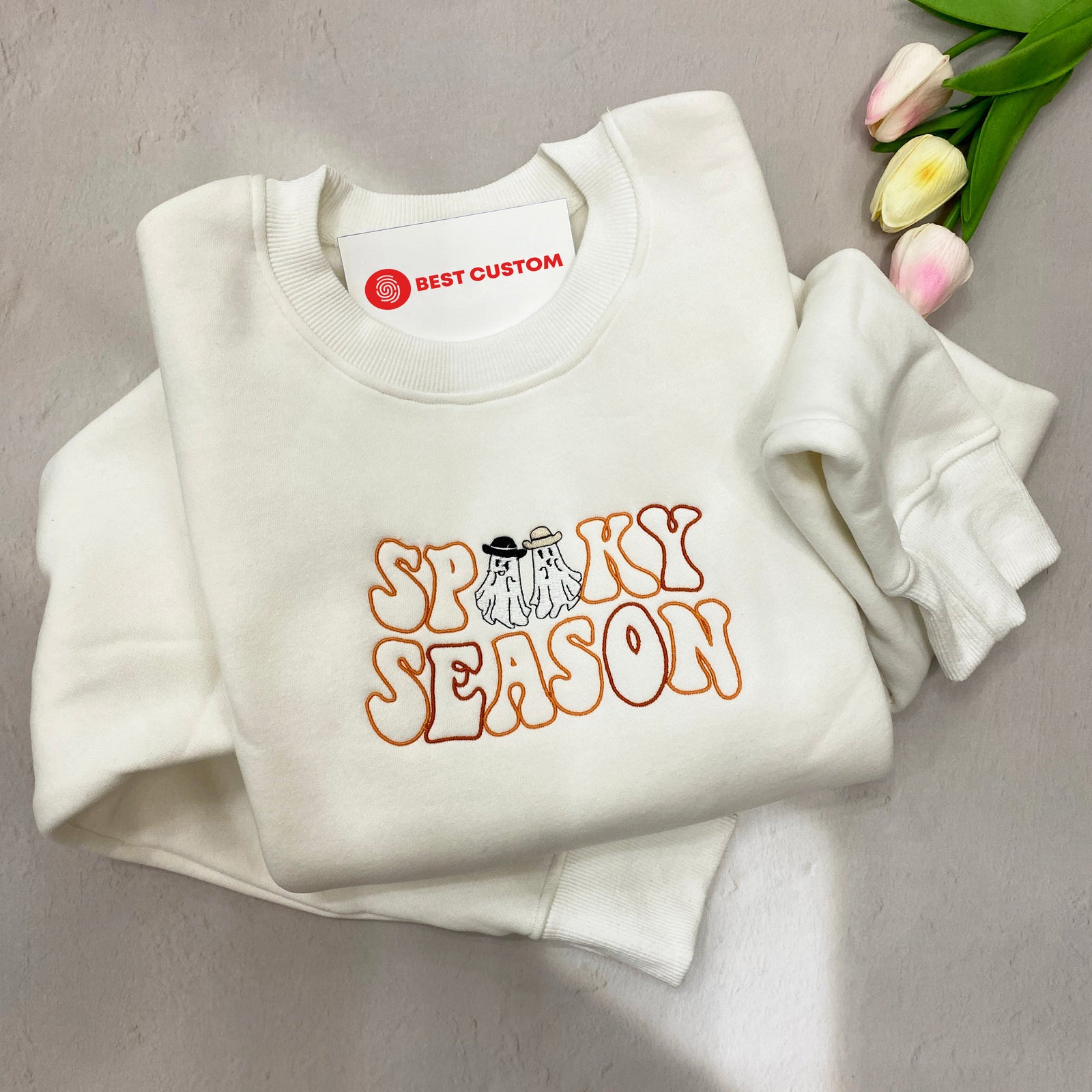 spooky season halloween   embroidered apparel   halloween gift
