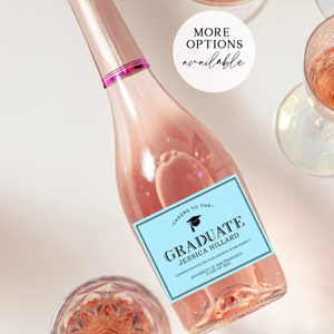 Custom Graduation Prosecco Bottle Label, Prosecco Bottle Label, Prosecco Bottle Sticker, Graduation Favors, Custom Prosecco Label