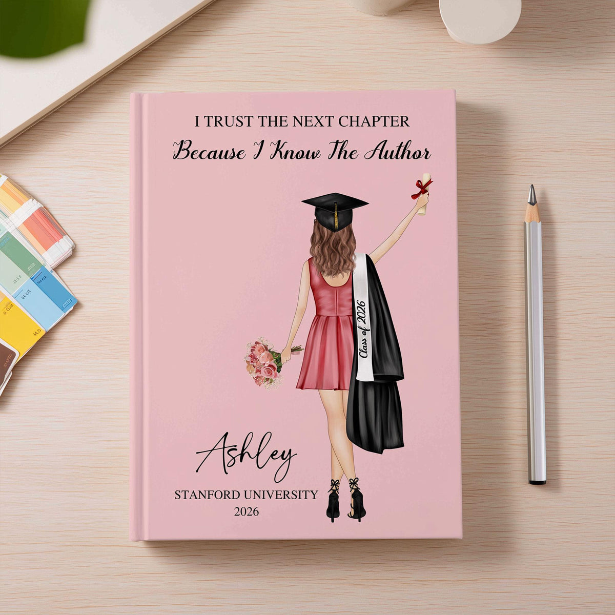 Personalized Girls Graduation Hardcover Journal Matte: Class Of 2026 Gift, Graduation 2026 Gift For Daughter