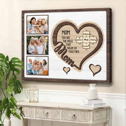 Mom You Hold Us Together Custom Photo - Personalized Canvas - Gift For Mom, Mother's Day, Birthday Gift