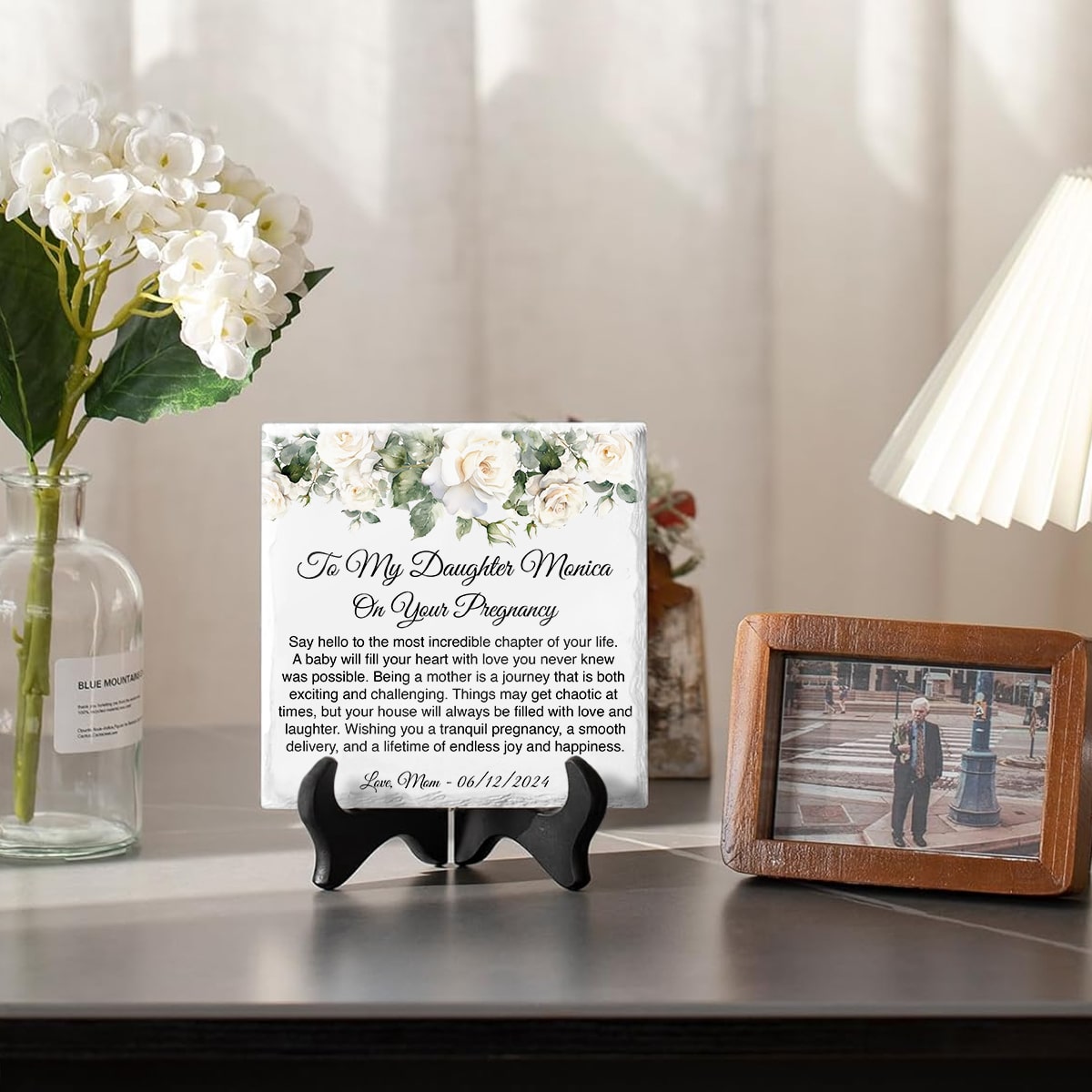 To our Daughter On Her Pregnancy - Personalized Stone - Gift For Daughter, Gift For New Mom, Mother's Day Gift