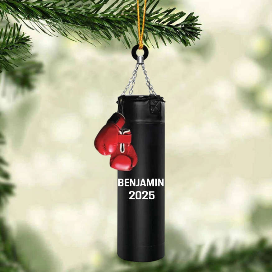 Boxing Gloves - Personalized Acrylic Christmas Ornament, Gift for Boxing Lovers