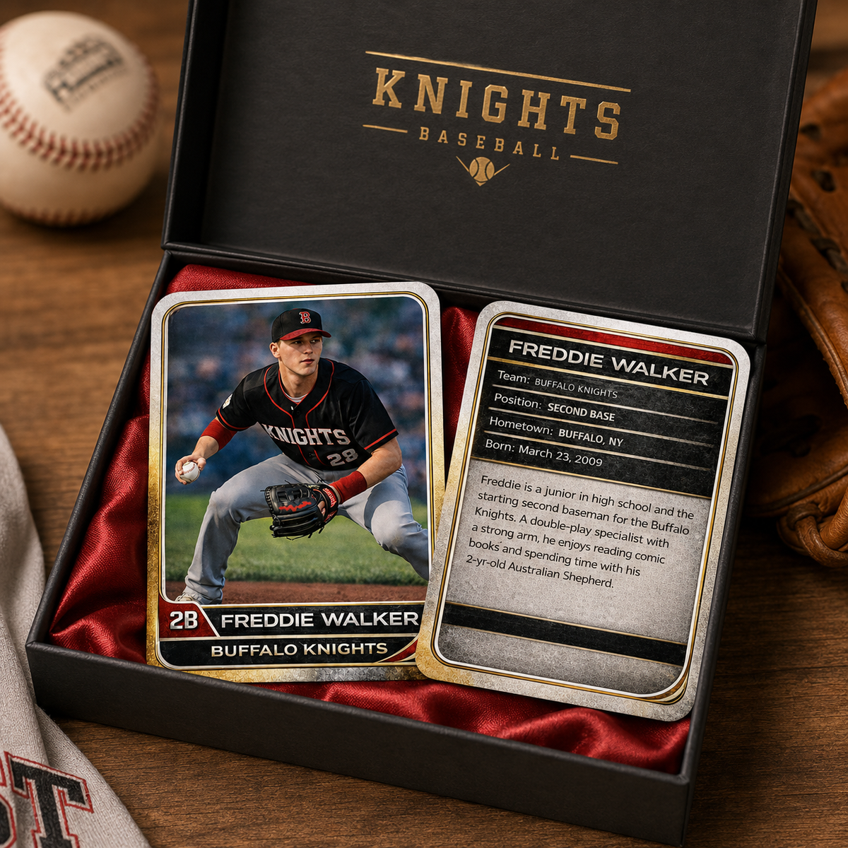 Custom Baseball Trading Card, Personalized Sports Gift, Team Keepsake