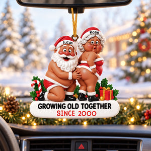 Growing Old Together, Personalized Custom 3D Ornament, Gift For Couples
