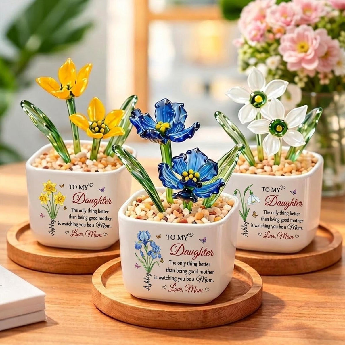 Mother Daughter Glass Flower Pot, The Only Thing Better Than Your Mother, Mother's Day Gift for Daughter, New Mom, Daughter Gift from Mom