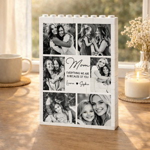 Custom Mom Photo Building Block, Custom Photo Brick Puzzle for Mom from Daughter, Happy Mother's Day Gift, Mom Birthday Gift, Mom Keepsake