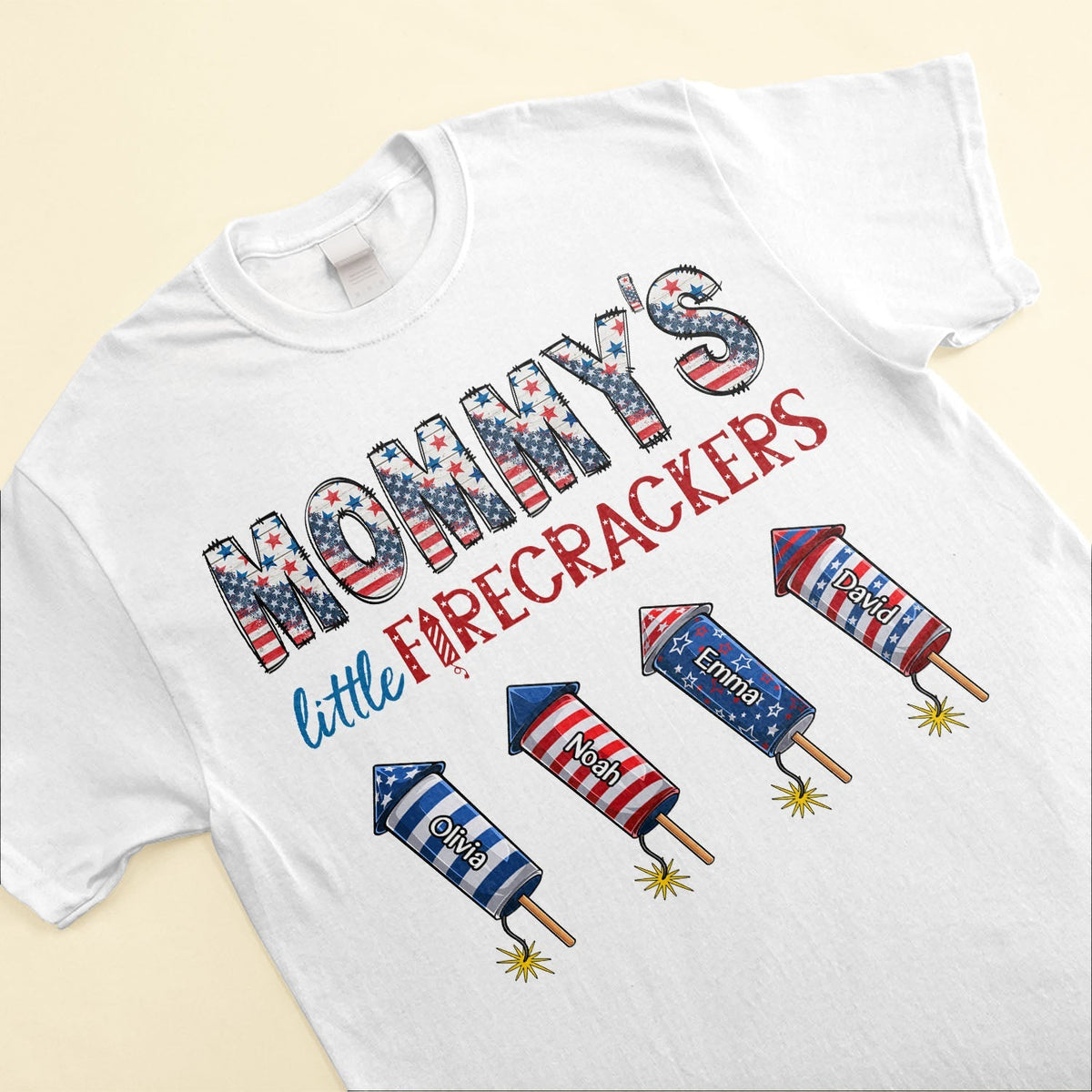 Mommy's Little Firecrackers - Personalized Apparel - 4th of July Gift For Mother