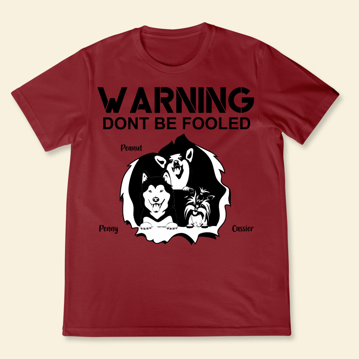 Warning Don't Be Fooler Personalized T Shirt Pet Lovers Tee Dog Lover Tee Cat Lovers Tee Cool Gift For Pet Mom Pet Dad