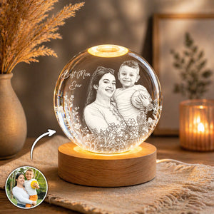 Love You Mom - Personalized Crystal Ball LED Light