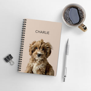 Custom Pet Dog Spiral Notebook Custom Pet Portrait Notebook Planner Personalized Dog Journal Gift for Dog Lover Gift Travel Journal