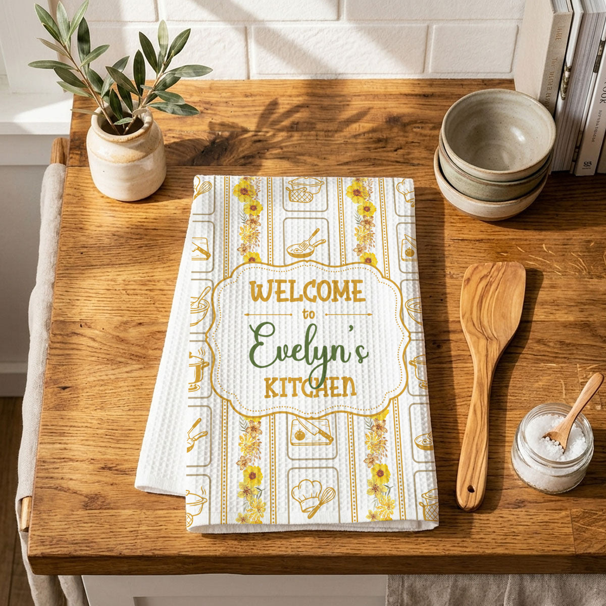 All Roads Lead Here Today - Personalized Kitchen Towel