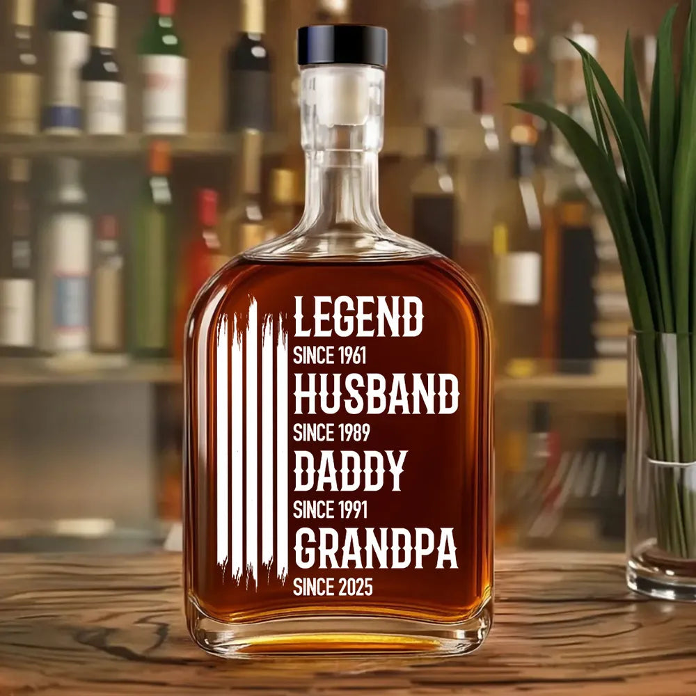 The Original American Legend - Personalized Whiskey Bottle - Gift For Grandpa, Daddy, Father's Day Gift
