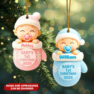 Baby First Christmas - Personalized Acrylic Ornament - Christmas Gift For New Parents, Gift For Baby