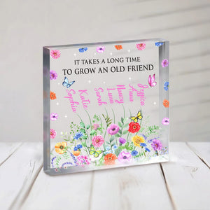 Personalized Best Friends Acrylic Plaque, Friendship Gift, It's Take A Long Time To Grow An Old Friend, Sister Gift, Friend Birthday Gift