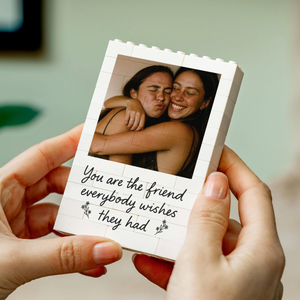Personalised Best Friend Photo Gift, Birthday Present For Her, Friendship Keepsake Building Block, Gift for BFF, Bestie Gift