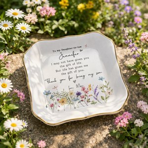 Personalized Daughter In Law Ring Dish, New Bride Jewelry Tray, Gift From Mother, Bride Shower Gift, Wedding Keepsake, Gift For Daughter