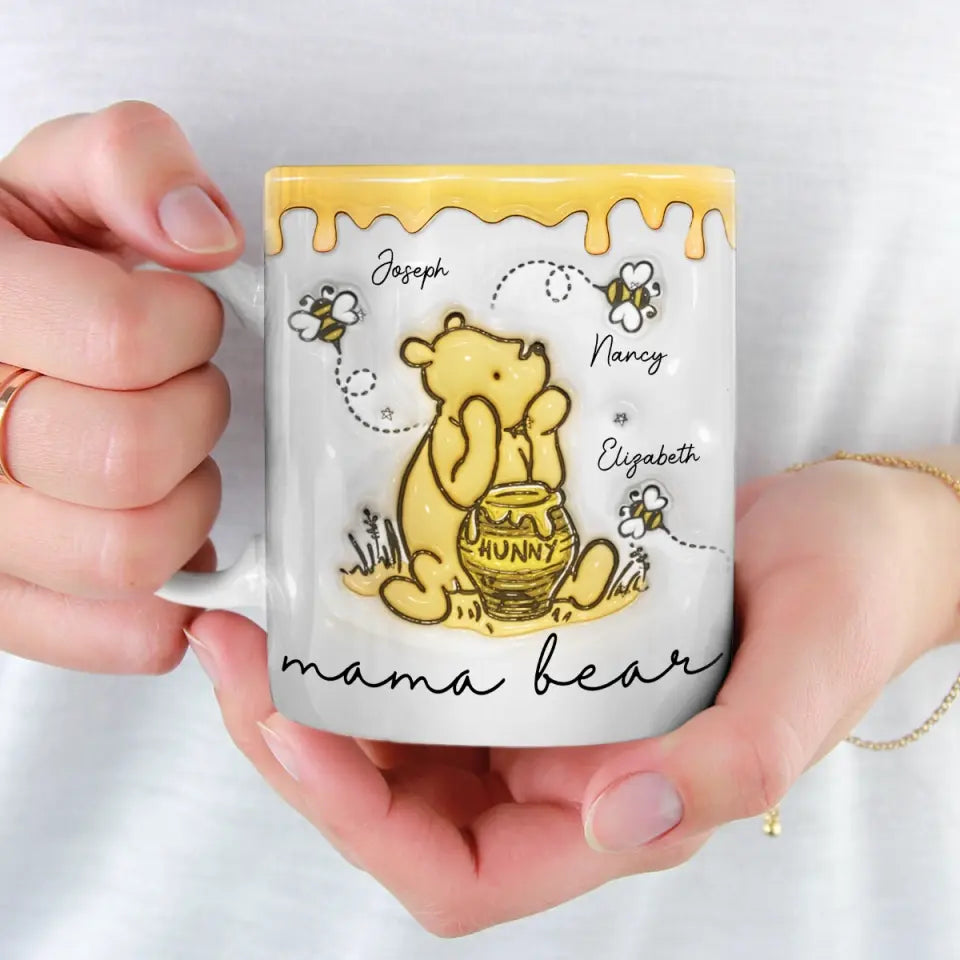 Mama Bear - Personalized 3D Inflated Effect Printed Mug - Gift For Mother