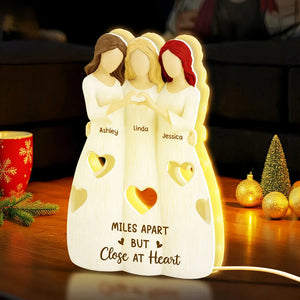 No Greater Gift than Sisters - Personalized Acrylic Light Box - Christmas Gift for Sisters, Long Distance Gift For Family