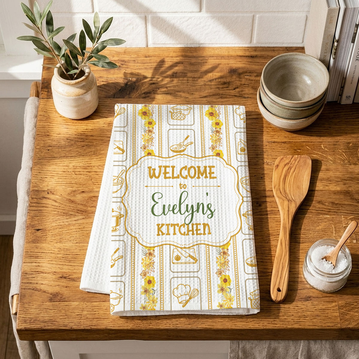 All Roads Lead Here Today - Personalized Kitchen Towel