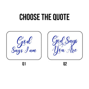 God Says I Am Name Letter In Bible Toile De Jouy Style, Personalized Jewelry Dish, Christian Gift, Gift for Her, Mental Health Giftful Dish