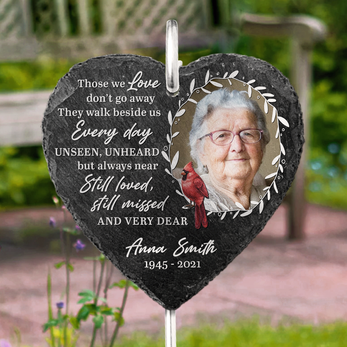 Still Loved, Still Missed And Very Dear Memorial Photo - Personalized Garden Stake - Memorial Gift