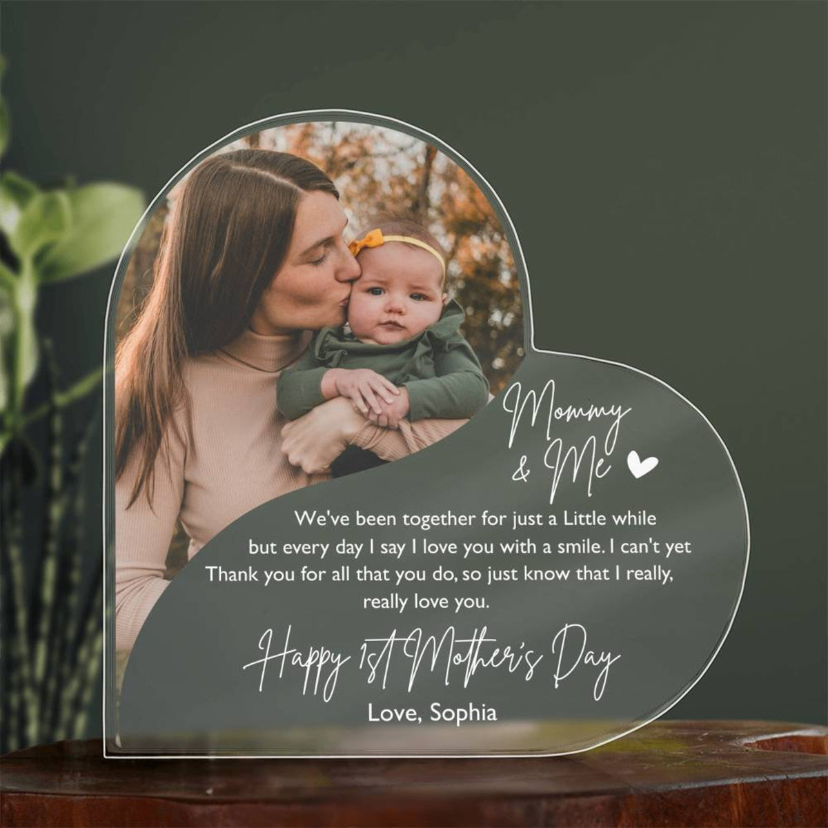 Happy 1st Mother's Day - Personalized Acrylic Plaque - Gift For New Mom